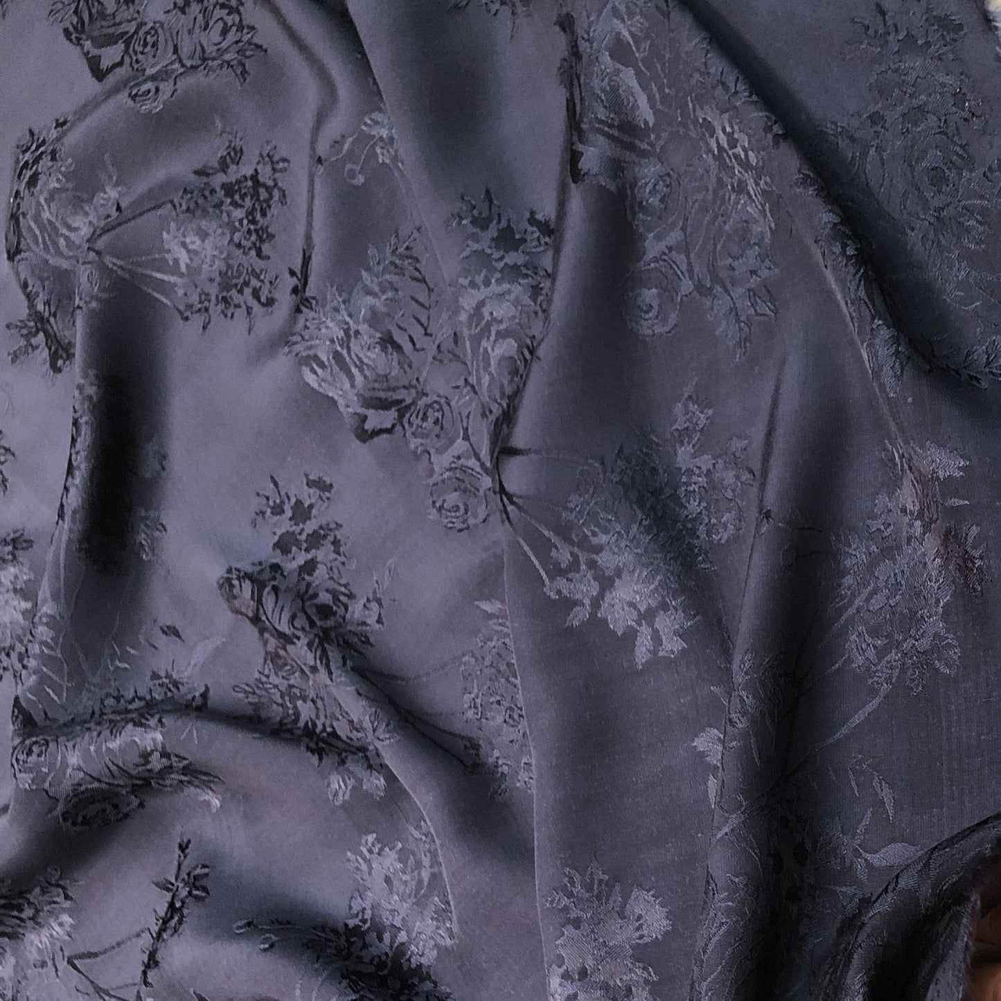 Tissu d'ameublement en rayonne jacquard satin damassé rose - Largeur 59 pouces