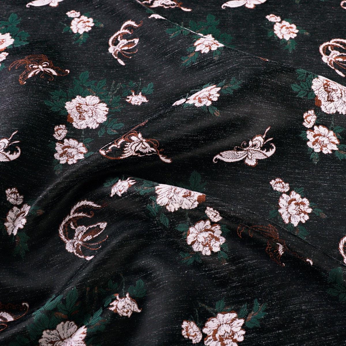 Floral Velvet Fabric: 59" Wide Upholstery & Sewing Material