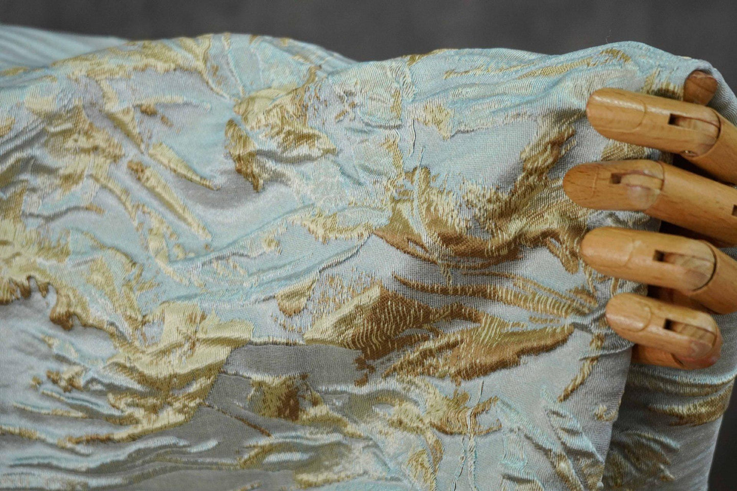 3D Embossed Abstract Floral Yarn-Dyed Fashion Fabric, 56" Wide