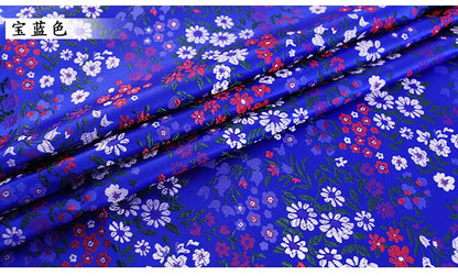 Floral Brocade Fabric: 45"W Silk Rayon Blend