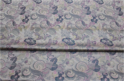 Tissu brocart de soie pivoine papillon : 150 cm de large, tissu de mariage chinois