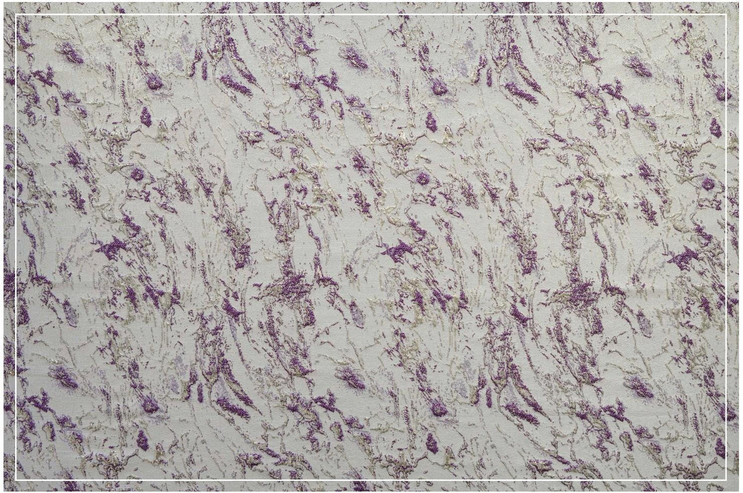 Gold Foil Jacquard Fabric - 3D Textured Embossed Material, 56" Wide