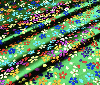 Floral Silk Brocade Fabric: Upholstery & Sewing, 29.5" Wide