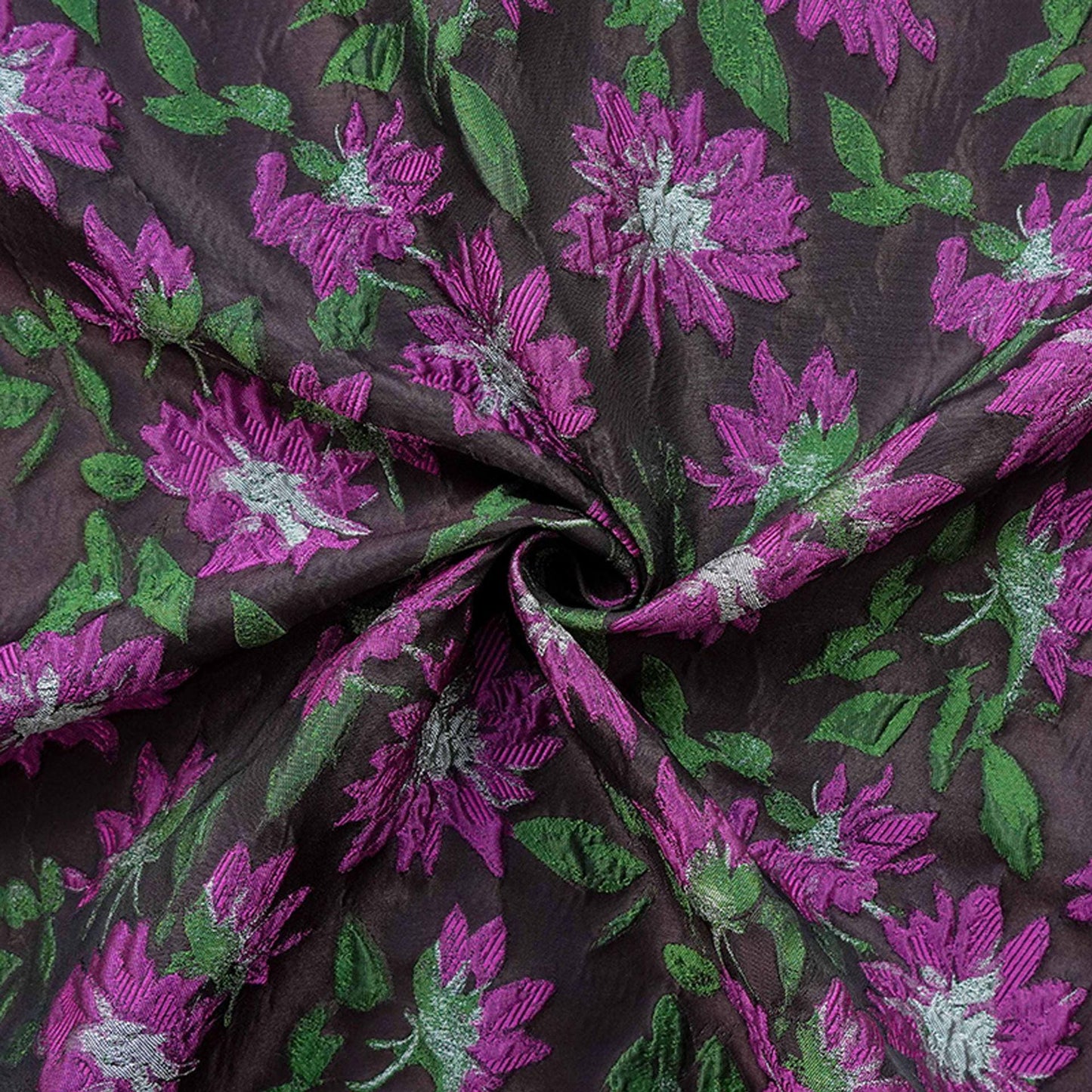 Tissu jacquard style campagne ��� Marguerites abstraites en relief ��� Ameublement, matelassage et grande largeur