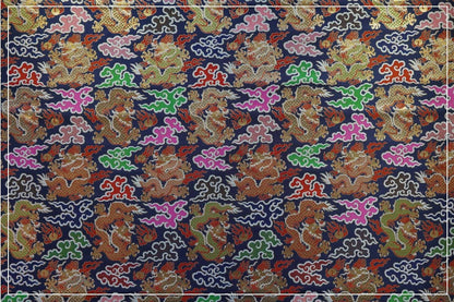Chinese Dragon Brocade Fabric - Auspicious Cloud Woven Textile, 60" Wide