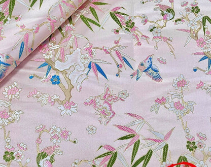 Floral Jacquard Brocade Fabric: 59"W Satin Upholstery