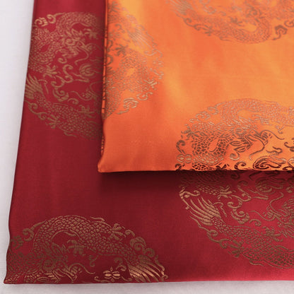 Chinese Dragon Brocade Fabric: Nylon Upholstery, Costume, Decor (29.5"W)