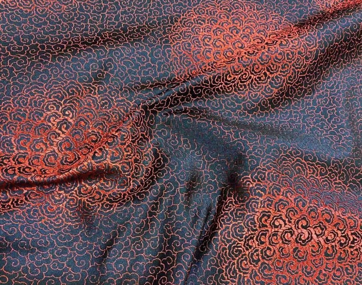 Cloud Brocade Fabric: Silk Rayon Jacquard, Costume Dress Material (59"W)