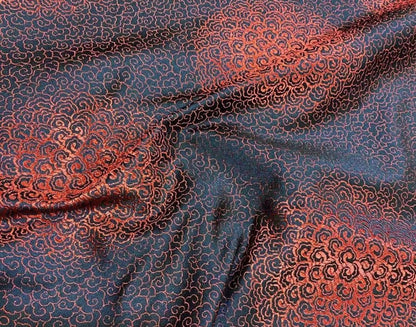 Cloud Brocade Fabric: Silk Rayon Jacquard, Costume Dress Material (59"W)