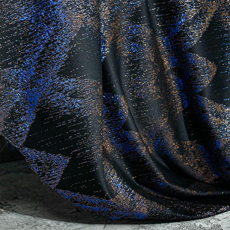 Galaxy Jacquard Fabric: 3D Gold Thread, 59" Wide, Costume & Decor