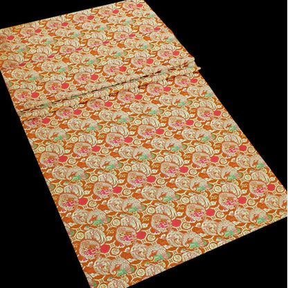 Dragon Phoenix Nishijin Fabric: Japanese Silk Brocade Upholstery