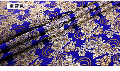 Floral Silk Brocade Fabric: 29.5" Wide, Chinese Wedding Fabric