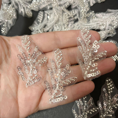 Sequin Wedding Dress Fabric: Floral Bridal Veil Material