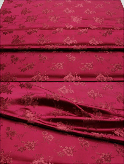 Floral Brocade Fabric: 29.5" Wide Satin Blend for Sewing