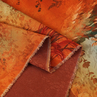 Red Cloud Yarn Floral Print Fabric: Silken Flow, 59" Wide
