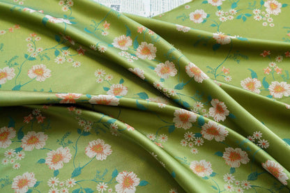 Floral Gold Thread Brocade Fabric - Luxury Jacquard Material, 58" Wide