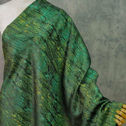 Jacquard Damask Fabric: Retro Palace Green Upholstery & Sewing