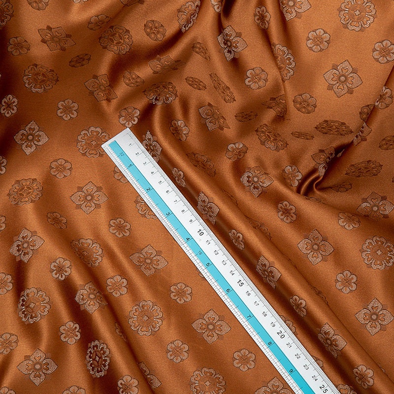Pipa Flower Brocade Fabric: 59" Jacquard Silk Rayon Blend