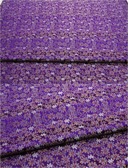 Tissu brocart de soie à motif marguerite : tissu de mariage chinois