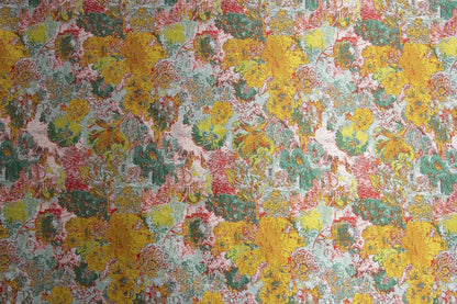 Tissu jacquard à motif de peinture à l'huile de palais : vert foncé, texture 3D, 140 cm de large