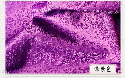 Feather Flower Silk Brocade Fabric - 29.5" Wide