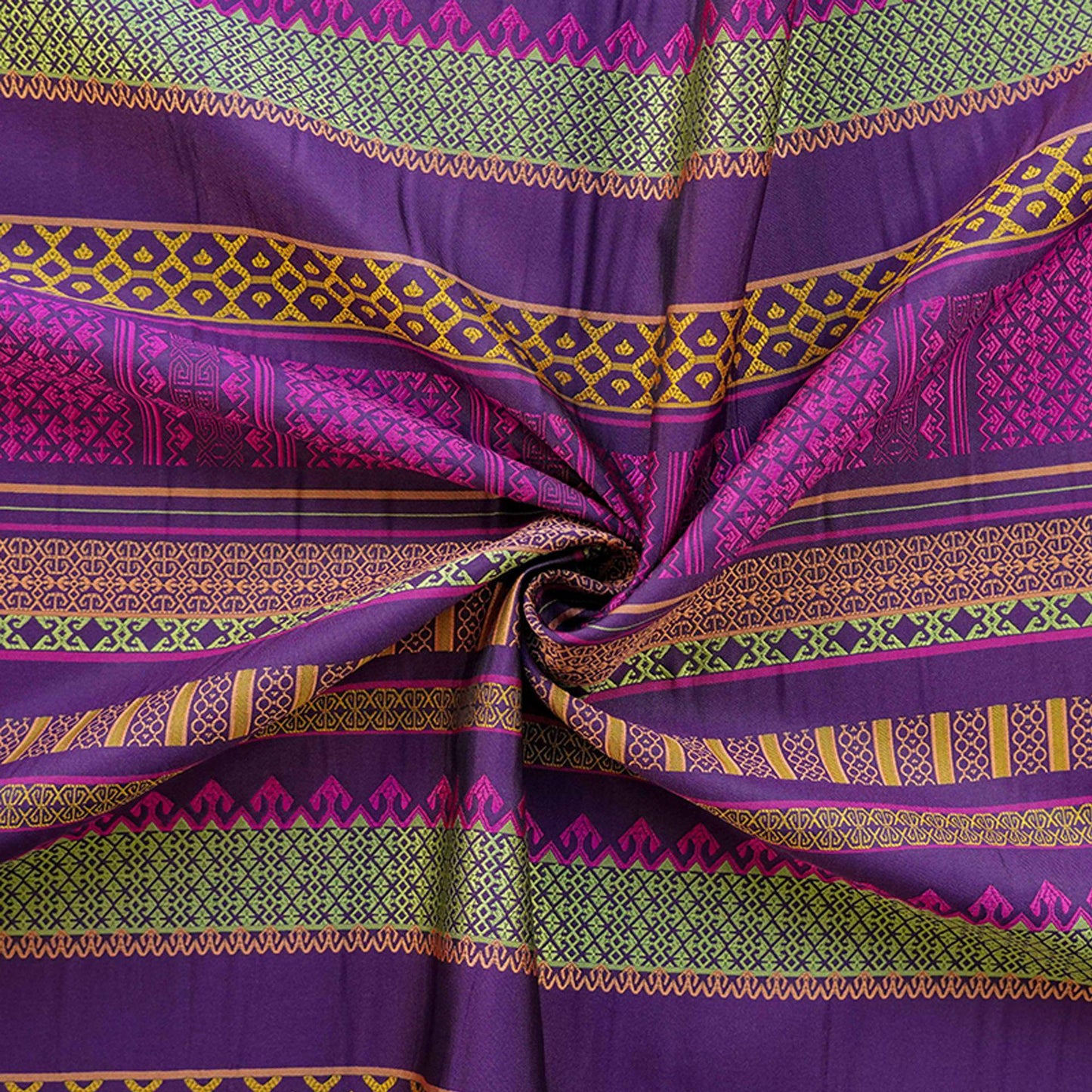 Tissu brocart Zhuang vintage ��� Tissu tissé à rayures losanges" Large