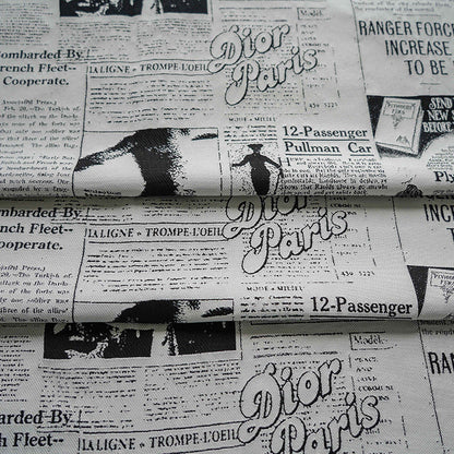 Newspaper Print Jacquard Fabric: Upholstery, Costume, & DIY Sewing - 54"W