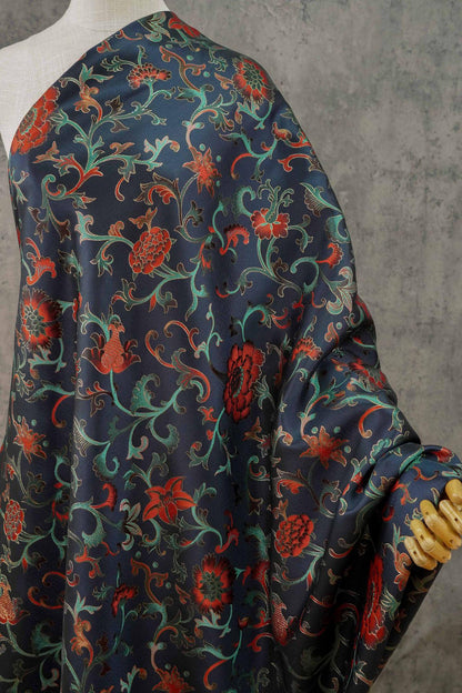 Gold Thread Floral Jacquard Fabric: 3D Embossed Upholstery, Costume, Sewing - 63"W