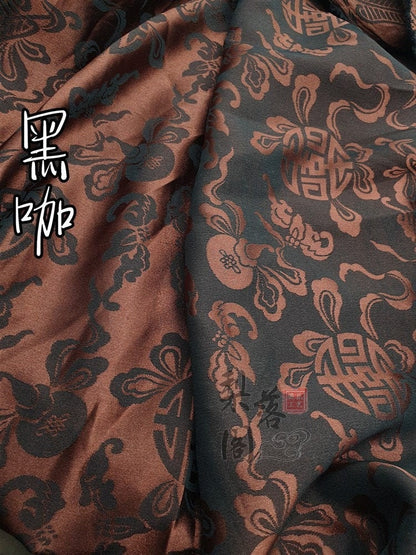 Tissu satin jacquard à motifs floraux : Matière pour costumes de cosplay chinois anciens