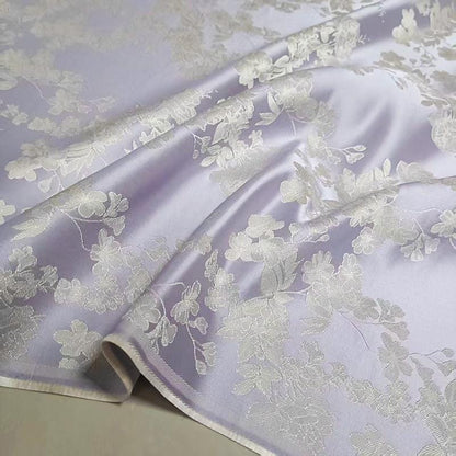 Lilac Floral Brocade Fabric ��� Vintage Jacqua" Wide
