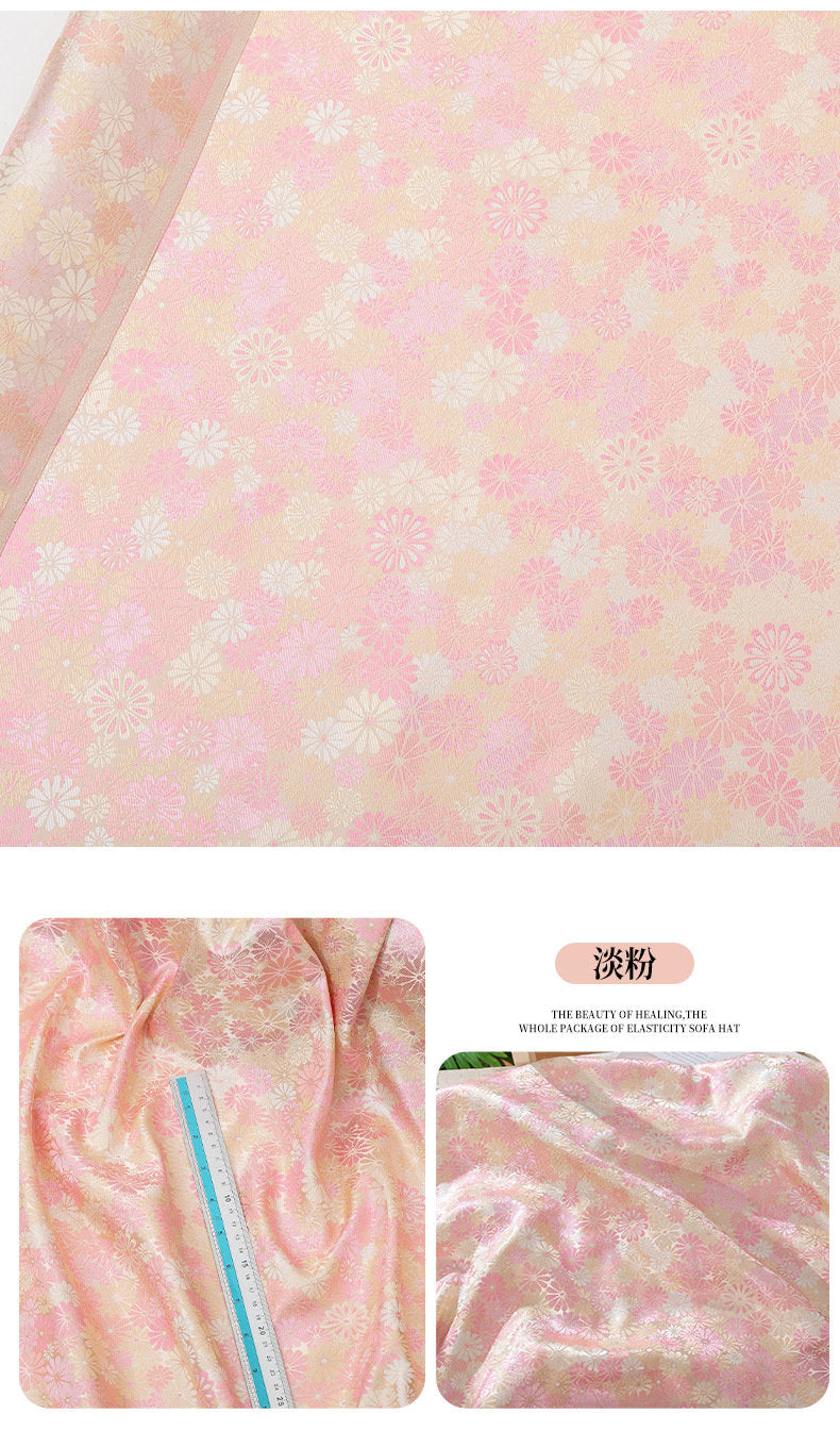 Tissu Nishijin Ori Rayon : Jacquard Tortue, 150 cm de large
