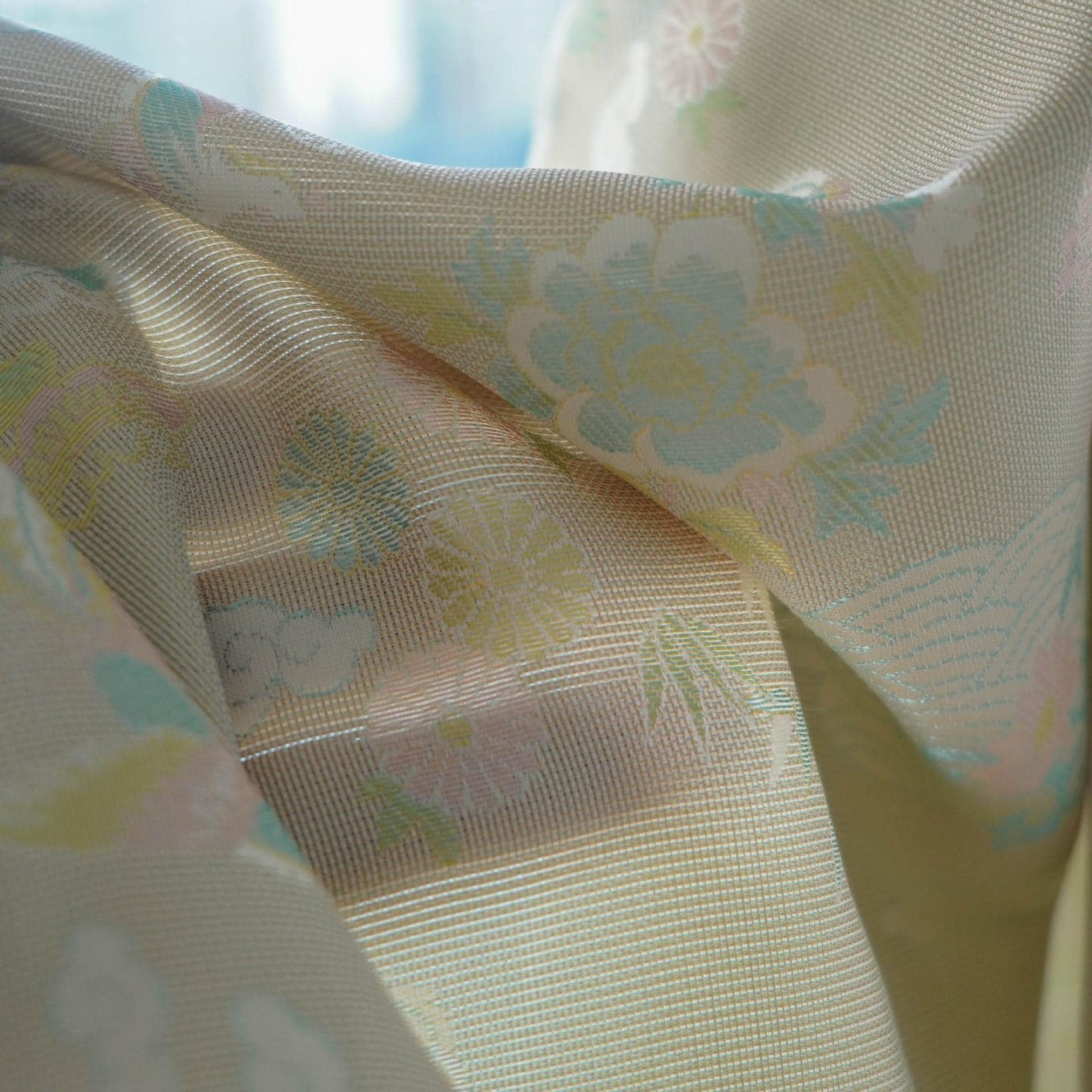 Japanese Brocade Fabric: Silky Upholstery, Costume, Decor - 55"W