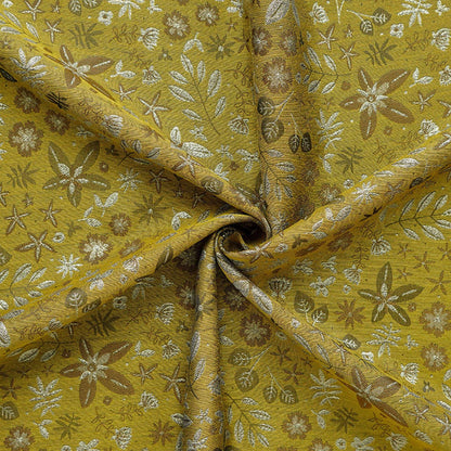 Countryside Leaf & Mini Flower Woven Fabric ��� Ideal for Crafts and Decorati" Wide