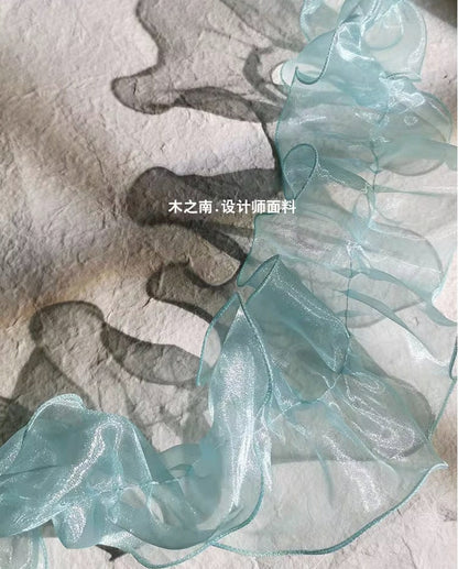 Organza Ruffle Trim: 5cm Mermaid Lace, Wedding & Event Decor