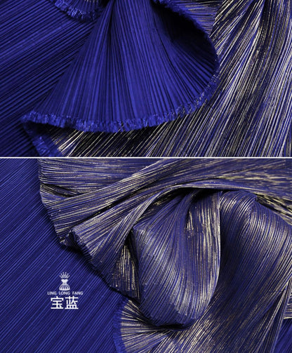 Pleated Crepe Fabric: 59"W Shiny Polyester for DIY Decor & Costume