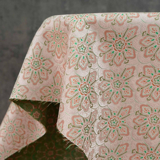 Fan Pattern Brocade Fabric, Traditional Chinese Jacquard Material for Cheongsam & Dressmaking, 65"Wide