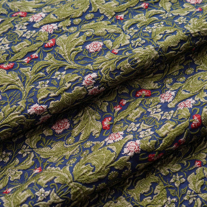 Tissu d'ameublement jacquard à motifs floraux : style victorien-édouardien, 140 cm de large