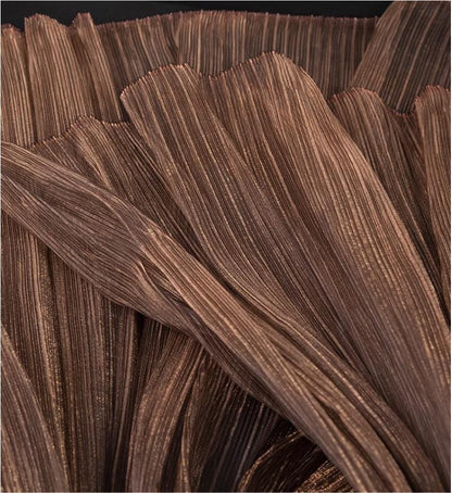 Pleated Gradient Organza Fabric, Two Tone Mesh, 55"W