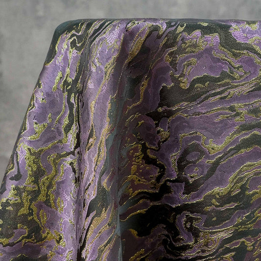 Gold Thread Jacquard Fabric: 3D Designer Upholstery, Costume, & Handbag Material