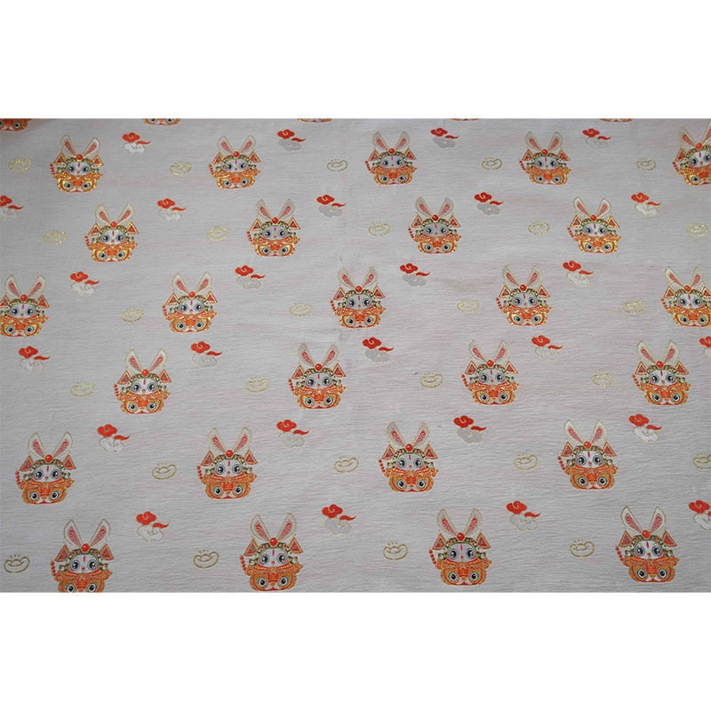 Lord Rabbit Jacquard Fabric: 59"W Chinese Chenille Tapestry