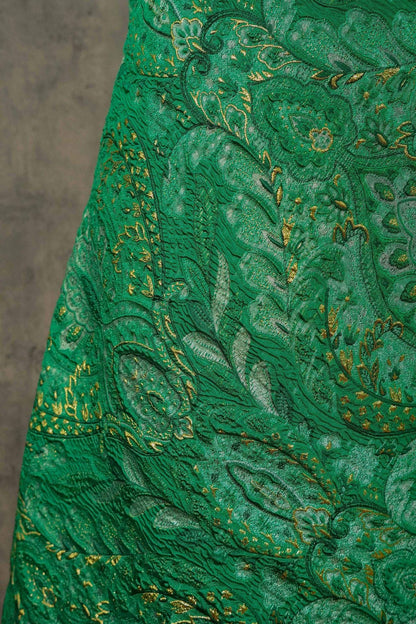 Embossed Jacquard Fabric: Fresh Green European Designer Upholstery, Quilting & Sewing