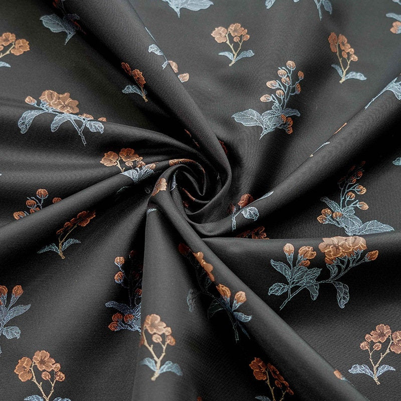Floral Rayon Blend Fabric: Bohemian Upholstery, Costume, Handbag - 65"W