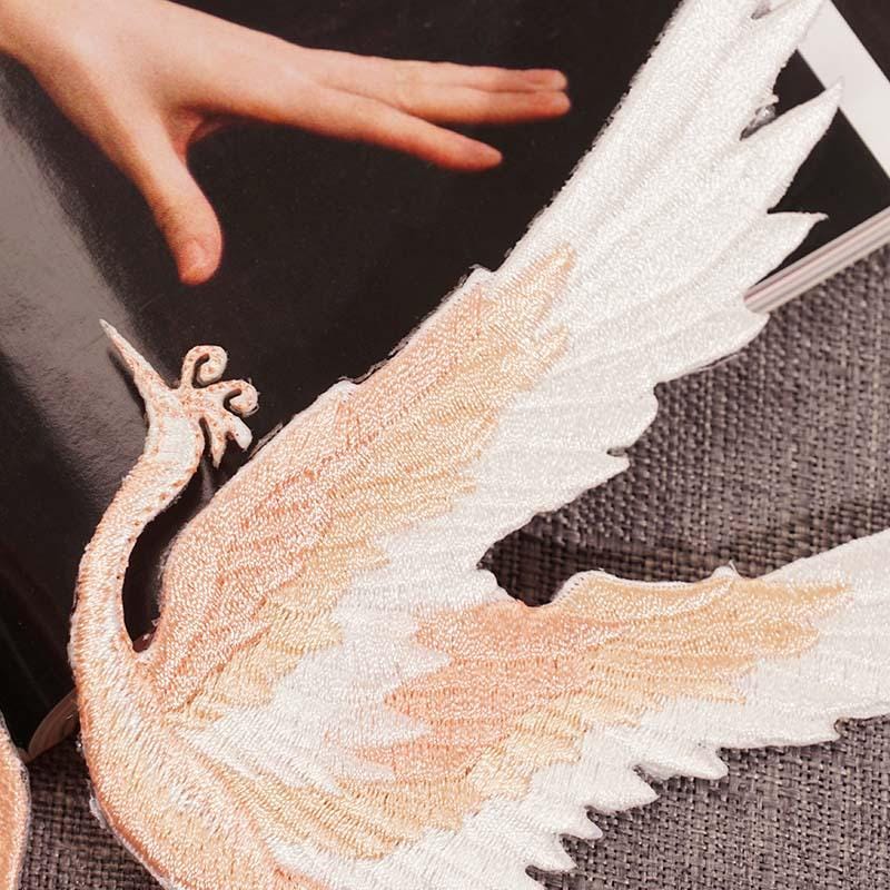 Embroidered Double Fish Patch: Ethnic Style Clothing Decor