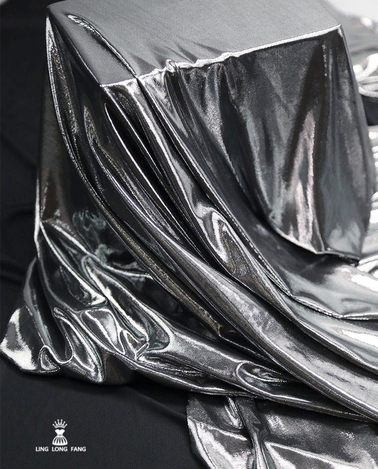 Metallic Gold Faux Leather Fabric: 4-Way Stretch, 56" Wide, Costume Decor
