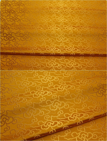 Cloud Brocade Fabric: Turquoise Jacquard, Costume Dress Material - By The Meter