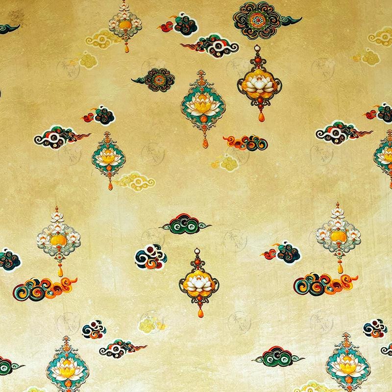 Lotus Cloud Tencel Jacquard Fabric: Elegant Hanfu & Qipao Sewing Material