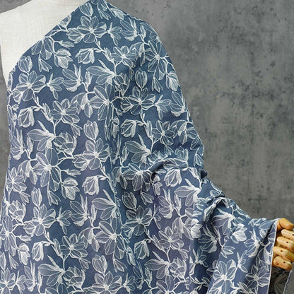 Jacquard Denim Fabric: 3D Jean Cotton, Thick Jacket Material, 53" Wide
