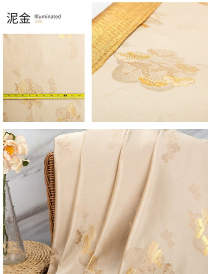 Jacquard Crane Brocade Fabric: 59"W Rayon Cheongsam Qipao Material