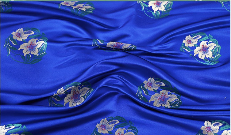 Jacquard Silk Brocade Fabric: Chinese Mongolian Robe Decor