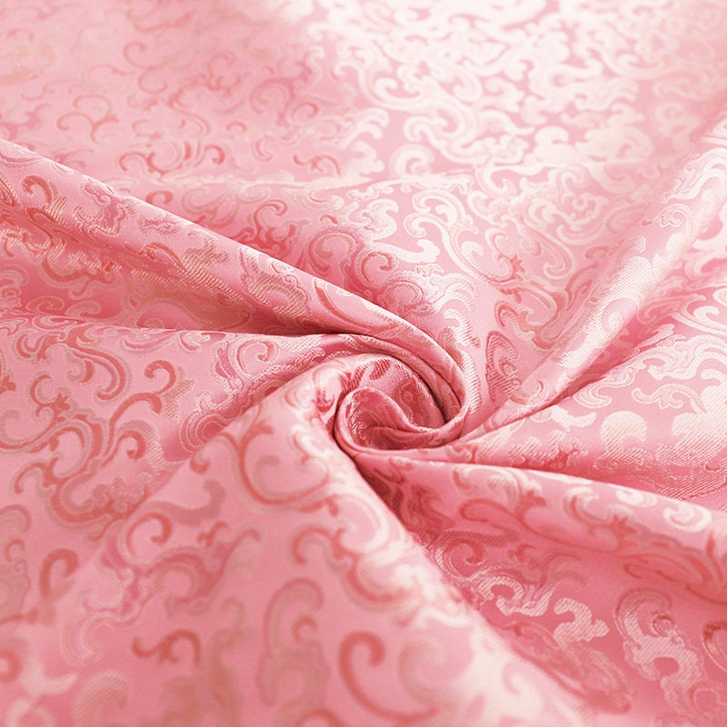 Tissu brocart Song : 150 cm, motif herbe bouclée, pour ameublement et costumes